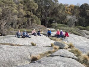 Lunch on granite rocks