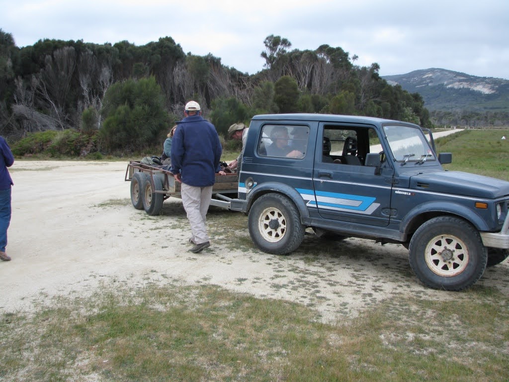 Conveyance to the airport, Cape Barren Island (RM)